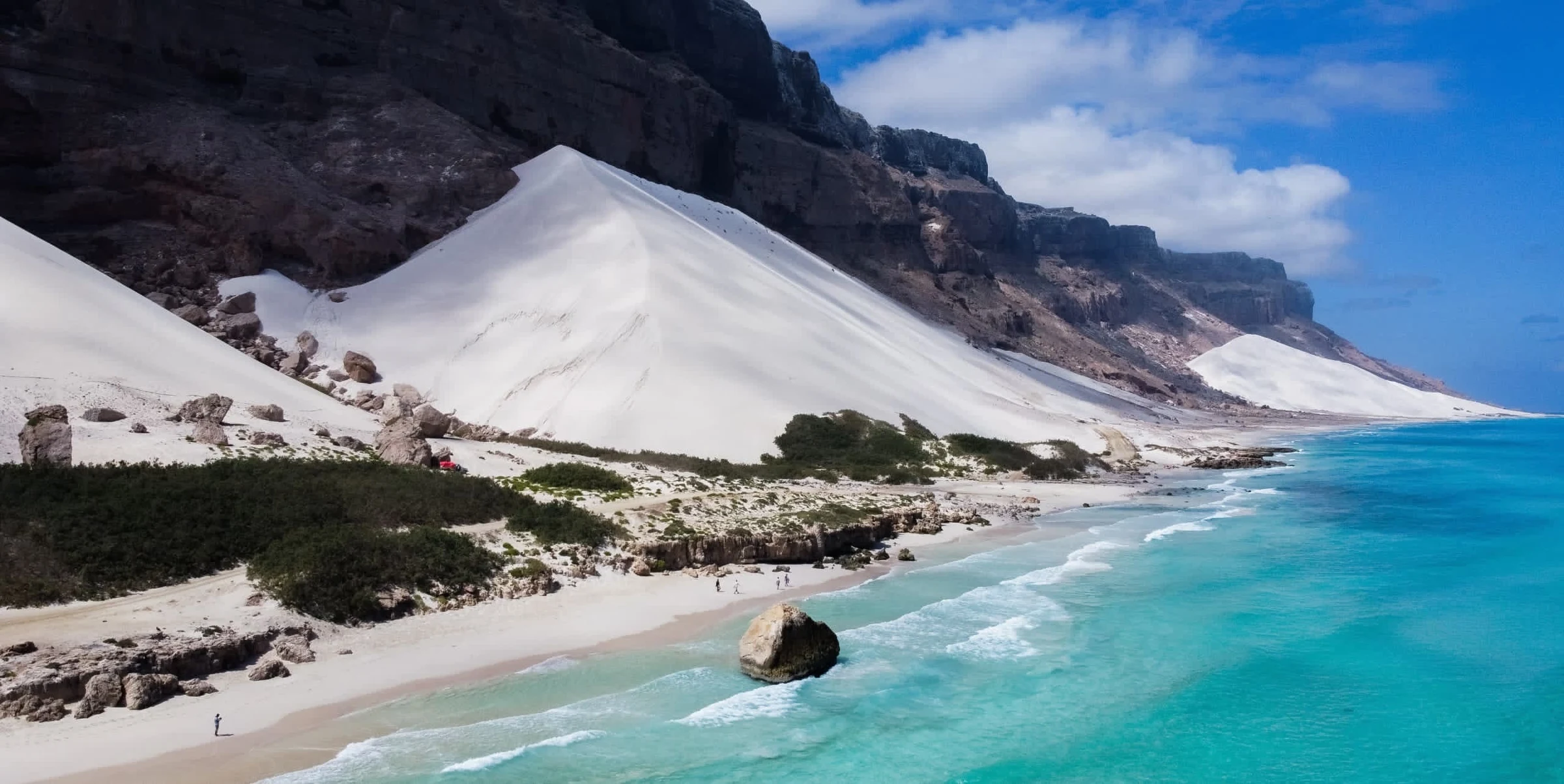 Coastal dunes and turquoise water